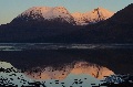 (3) A very different reflection, in December:  Beinn Alligin (Tom na Gruagaich and Sgurr Mor - the Horns are hidden behind Sgorr a' Chadail), seen from Annat, the southern corner of the head of Loch Torridon, not long after sunrise.
