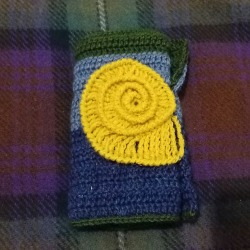 Ammonite crochet hook roll