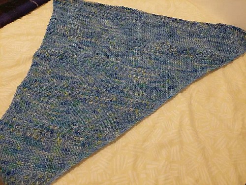 Tunisian Quick Triangle Shawl