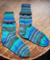 Blue and green simply splendid socks