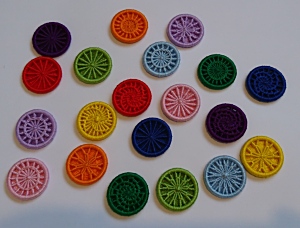 Rainbow Dorset Button bunting