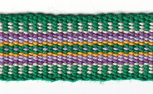 Green and purple inkle band