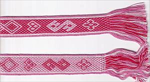 Red Sulawesi tablet woven band