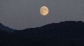
         Moonrise between Beinn Damph and Beinn na h'Eaglaise,
      	 at the end of our walk on Mullach an Rathain
	  