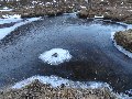 Ice on lochans and streams