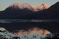 Day 4:  At Annat:  morning light on Beinn Alligin, reflected on one of the few parts of the loch not frozen